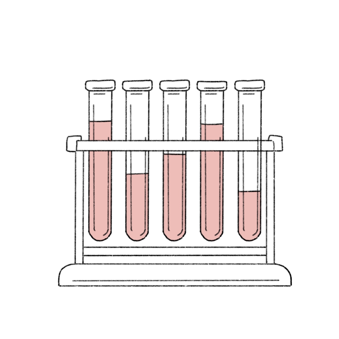 nachweisgrenze: Reagenzgläser unterschiedlich hoch befüllt
