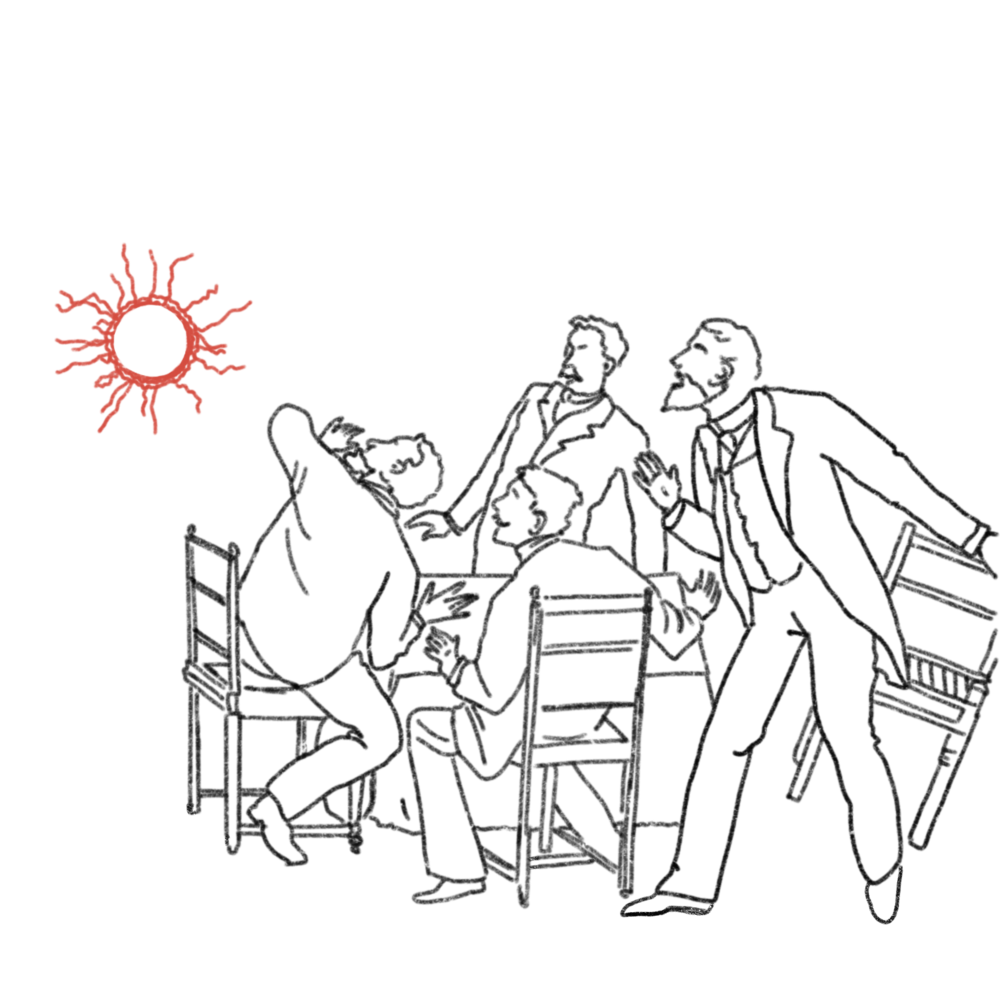 mysterium der wissenschaft: Kugelblitz, vier Männer erschrecken sich